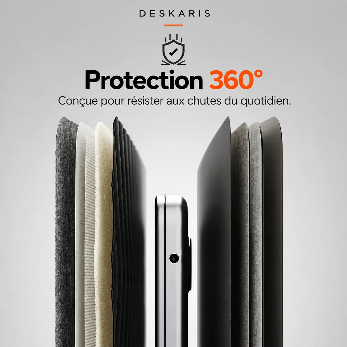Housse Ordinateur Portable avec Charge Sans Fil